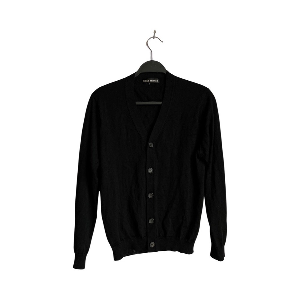 Issey Miyake vintage black wool cardigan size small